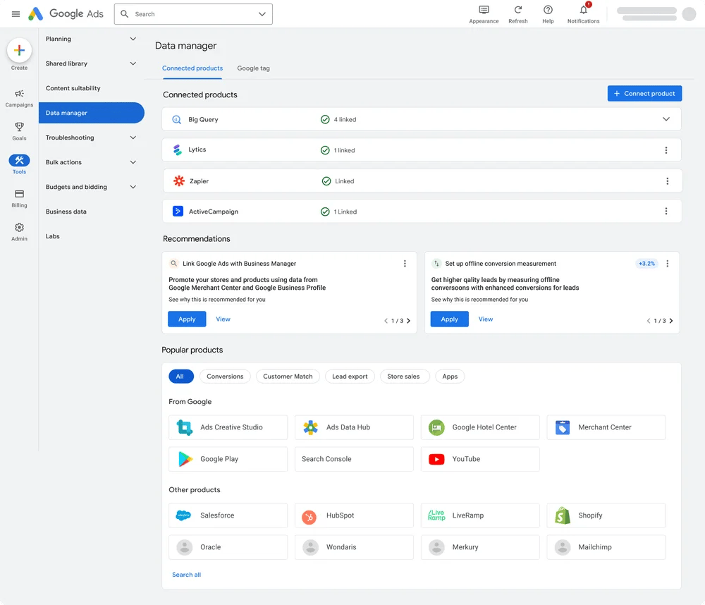 google-adwords-data-manager